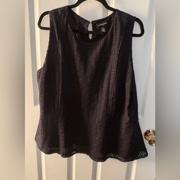 Liz Claiborne Tops - Liz Claiborne Black Lace Sleeveless Blouse